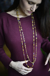 Collier Sautoir doré avec pierres Kingdom I Cercles